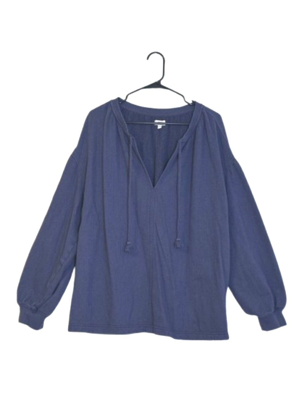 Aerie Easy Street Sweatshirt Womens Medium Oversized Cotton Textured Gauzey